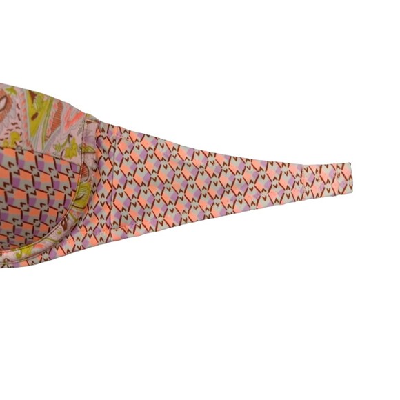 Victoria's Secret Bikini Top Strapless Underwire Molded  Pink Print  34C - Picture 7 of 11